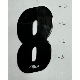 STICKER - NUMBER 8 – BLACK - 4"