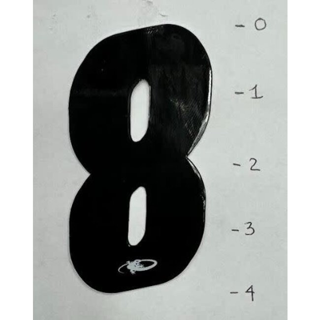 STICKER - NUMBER 8 – BLACK - 4"