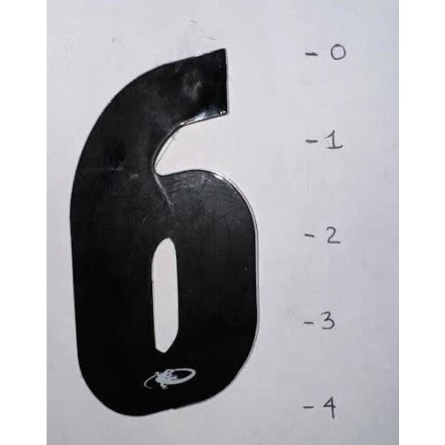Lizard skins STICKER - NUMBER 6 – BLACK - 4"