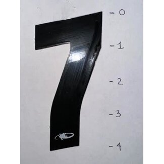 Lizard skins STICKER - NUMBER 7 – BLACK - 4"