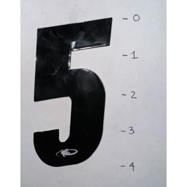 Lizard skins STICKER - NUMBER 5 – BLACK - 4"