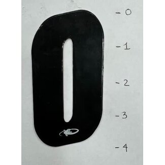 Lizard skins STICKER - NUMBER 0 – BLACK - 4"