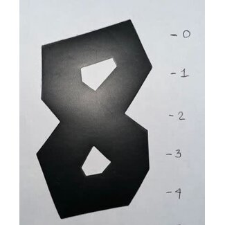 STICKER - NUMBER 8 – BLACK - 4"