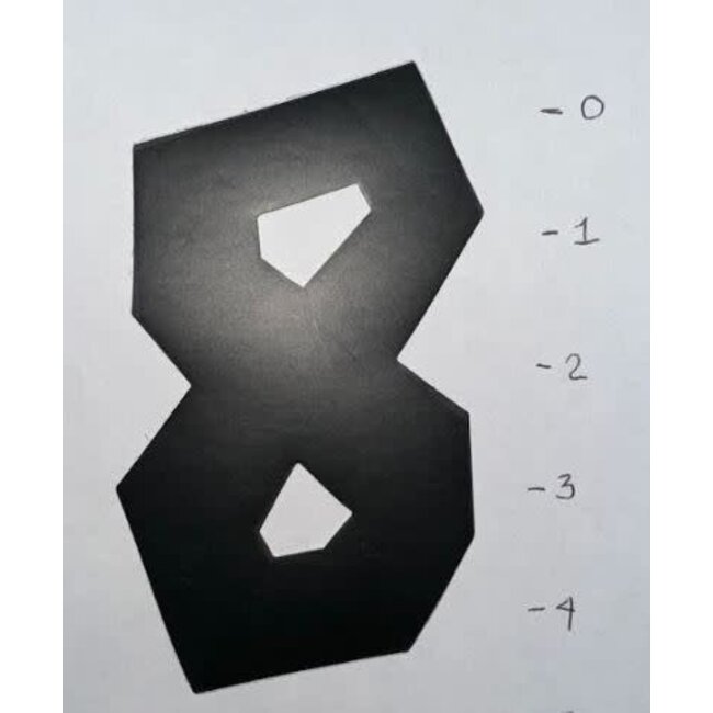 STICKER - NUMBER 8 – BLACK - 4"