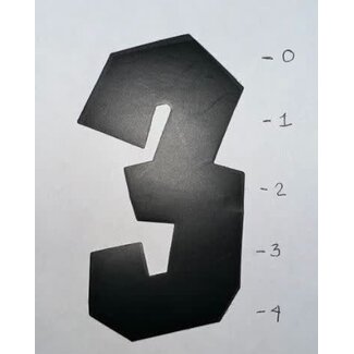 STICKER - NUMBER 3 – BLACK - 4"