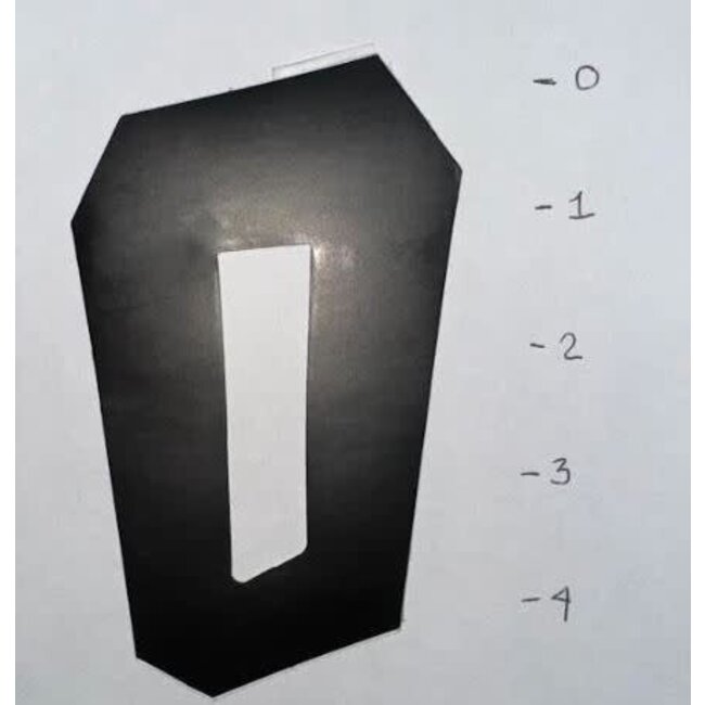 STICKER - NUMBER 0 – BLACK - 4"