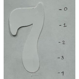 STICKER - NUMBER 7 – WHITE - 4"