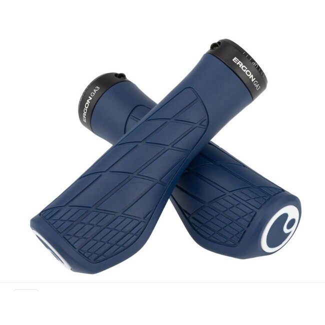 ergon GA3 Grips - Nightride Blue, Lock-On, Large