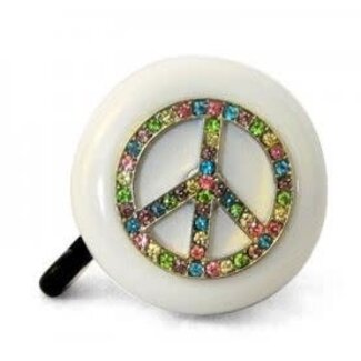 Cruiser Candy Rainbow Peace Sign Blinged - White