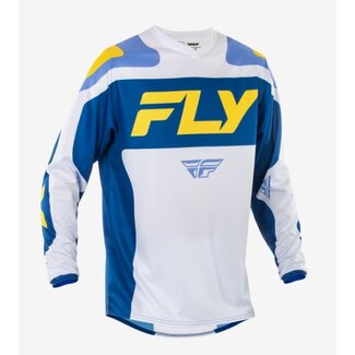 FLY RACING F-16 JERSEY WHITE/DARK BLUE/YELLOW SM