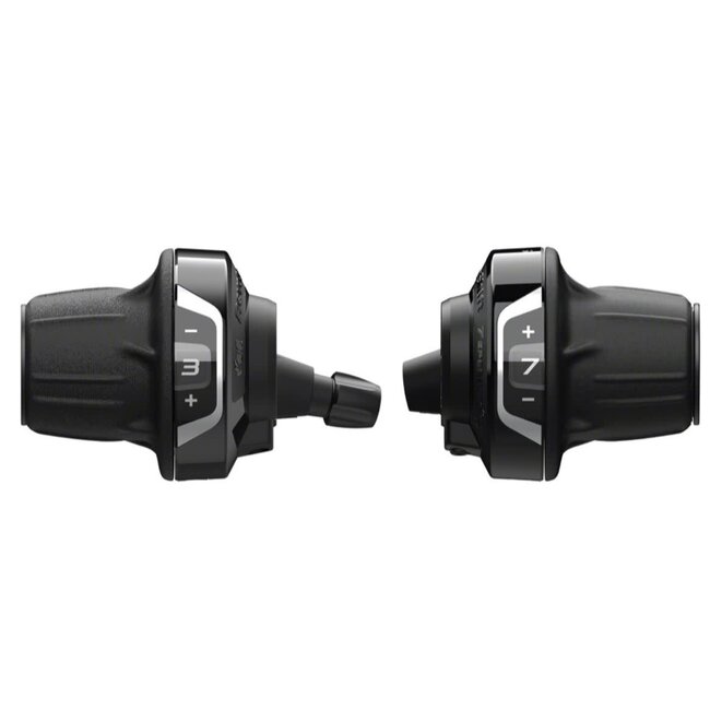 Shimano Tourney SL-RV400 Revoshift Twist Shifter Set - 3x7 Speed, with Optical Gear Display