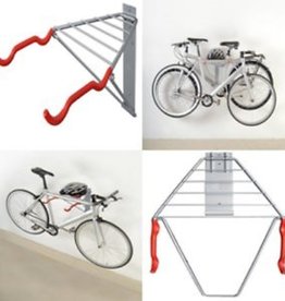 Delta Pablo Folding Wall Storage Rack: Holds Two Bikes