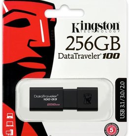 KINGSTON KINGSTON DATATRAVELER 100 G3 256GB USB 3.0 FLASH DRIVE