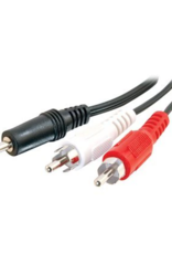 CABLES TO GO STEREO AUDIO Y-CABLE 3.5MM (M) TO 2 RCA (M) 6FT