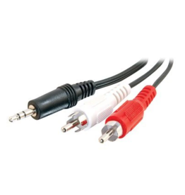 CABLES TO GO STEREO AUDIO Y-CABLE 3.5MM (M) TO 2 RCA (M) 6FT