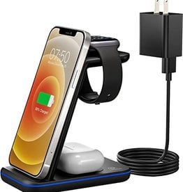 FANISIC WIRELESS CHARGE STATION (3 IN 1) FOR APPLE DEVICES