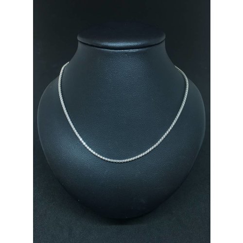Amour 24'' 18k White Gold Popcorn Link Chain Amour 24'' 18k White Gold Popcorn Link Chain