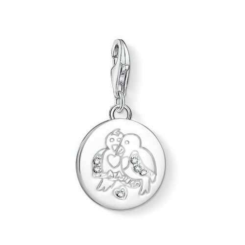 Thomas Sabo CZ Love Birds Disc Charm Thomas Sabo CZ Love Birds Disc Charm