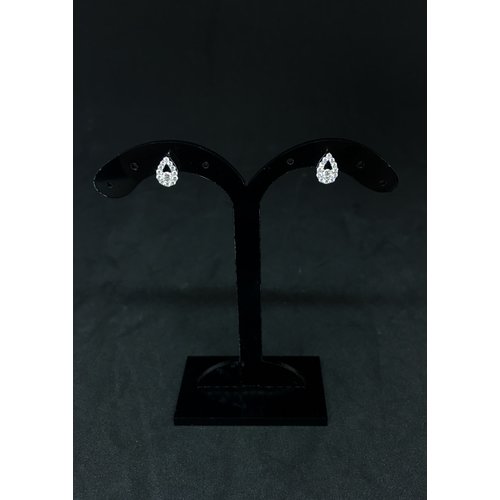 Amour 14k White Gold 0.35ct Pear Cluster Studs Amour 14k White Gold 0.35ct Pear Cluster Studs
