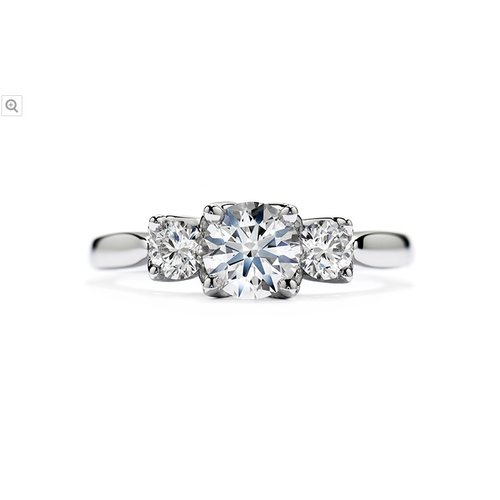 Hearts On Fire Simply Bridal Leaf Three-Stone Engagement Ring Hearts On Fire Simply Bridal Leaf Three-Stone Engagement Ring