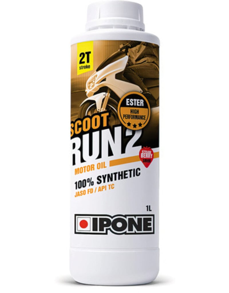 Ipone Synthetic (Orange) 2-Stroke Engine Oil Ipone Scoot Run 2 strawberry 100%  1L
