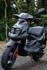 Genuine Scooters 2024 Matte Black Genuine Roughhouse 50cc Moped
