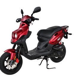 Genuine Scooters 2024 Matte Red Genuine Roughhouse Sport 50cc Moped