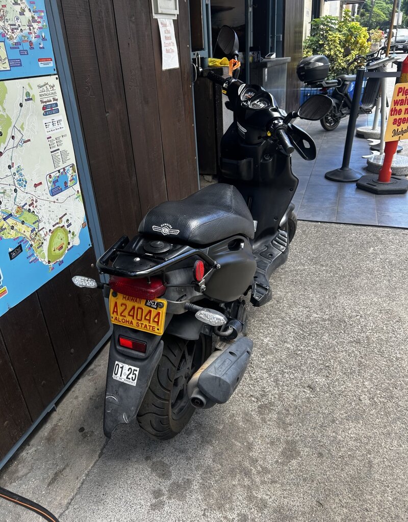 Genuine Scooters Black Genuine Roughhouse Sport 50cc Moped (LX-49)