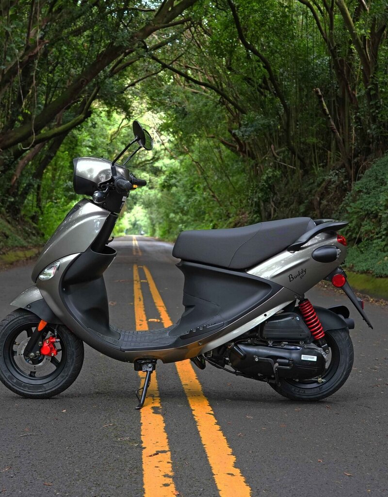 Genuine Scooters 2025 Gloss Titanium Genuine Buddy 50cc Moped