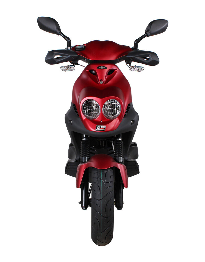 Genuine Scooters 2025 Matte Red Genuine Roughhouse Sport 50cc Moped