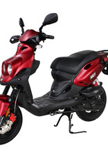 Genuine Scooters 2025 Matte Red Genuine Roughhouse Sport 50cc Moped