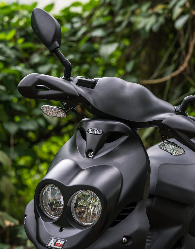 Genuine Scooters 2025 Matte Black Genuine Roughhouse Sport 50cc Moped