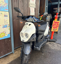 2023 White Genuine Roughhouse 50cc Moped (R-104)