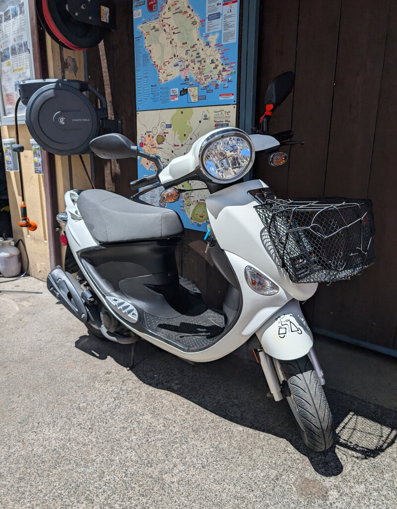 Genuine Scooters 2023 White Genuine Buddy 50cc Moped [B-61]