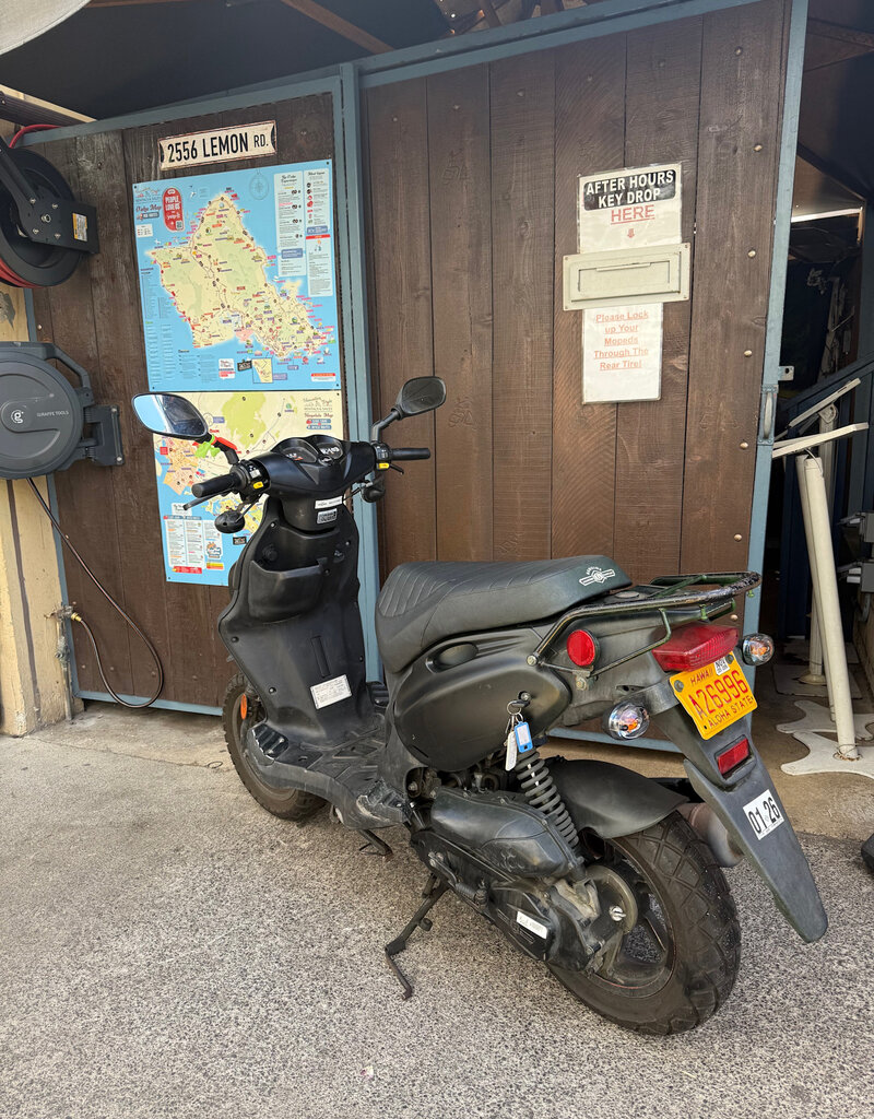 Genuine Scooters 2024 Black Genuine Roughhouse 50 cc Moped (R-103)