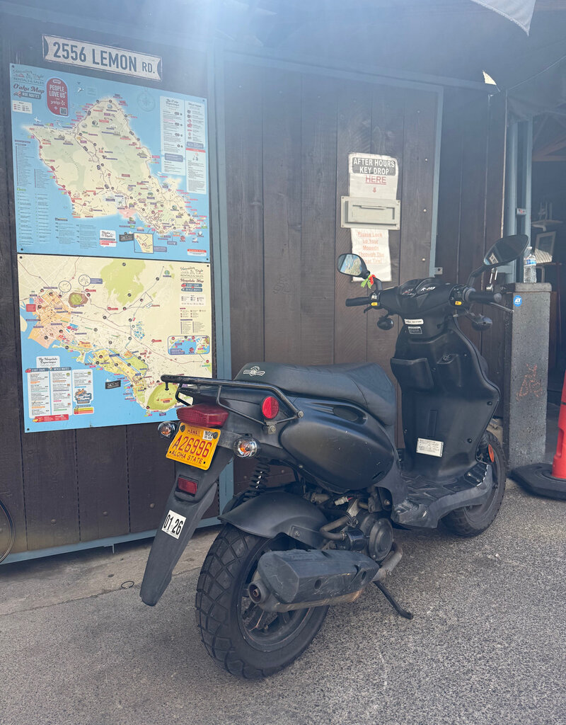 Genuine Scooters 2024 Black Genuine Roughhouse 50 cc Moped (R-103)