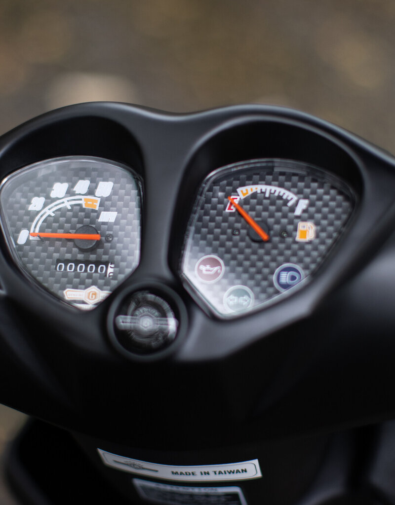 Genuine Scooters 2025 Matte Black Genuine Roughhouse 50cc Moped