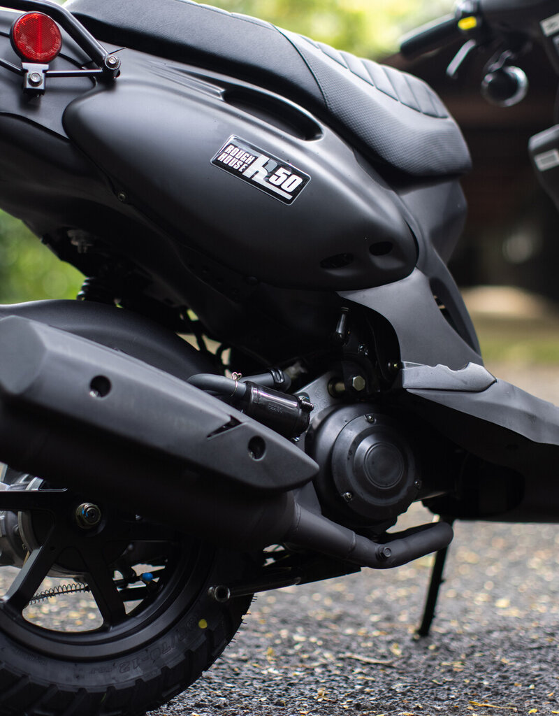 Genuine Scooters 2025 Matte Black Genuine Roughhouse 50cc Moped