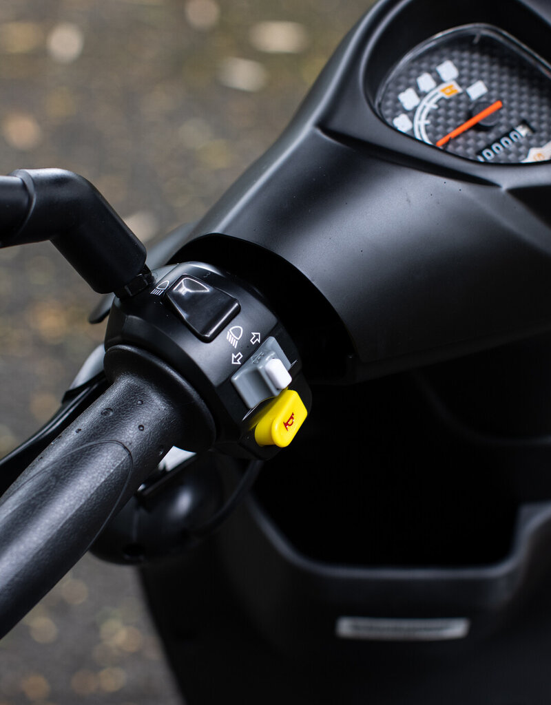 Genuine Scooters 2025 Matte Black Genuine Roughhouse 50cc Moped
