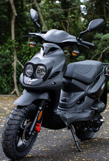 Genuine Scooters 2025 Matte Black Genuine Roughhouse 50cc Moped