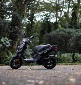 Genuine Scooters 2025 Matte Black Genuine Roughhouse 50cc Moped