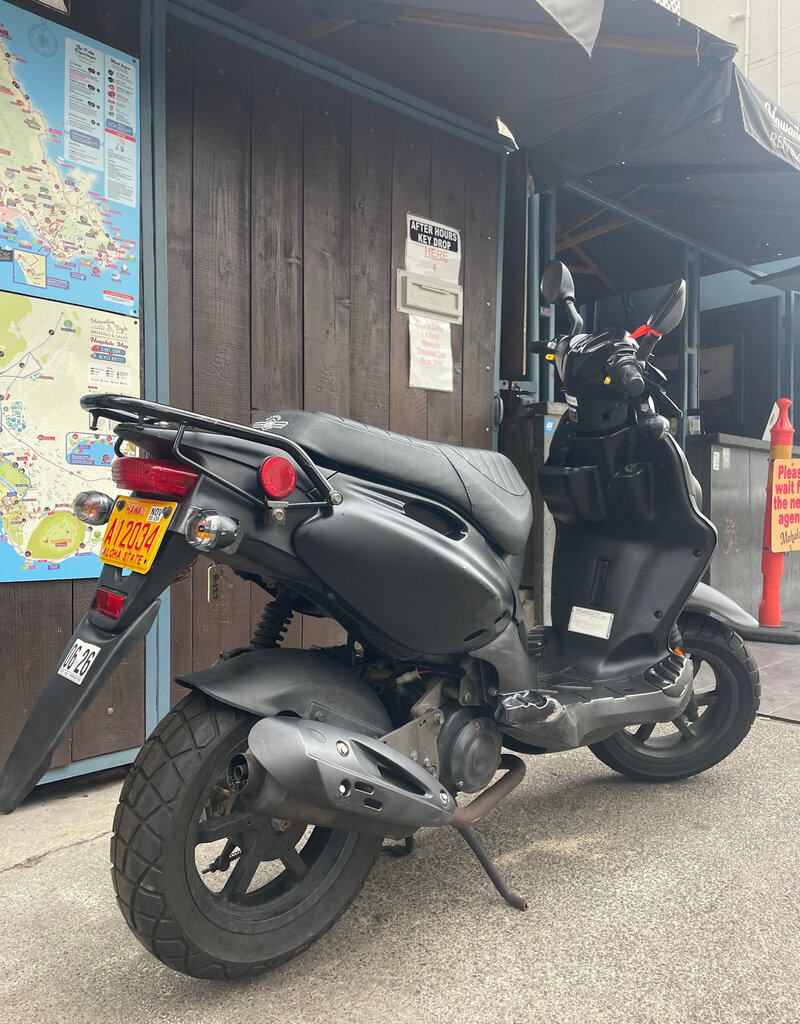 Genuine Scooters 2024 Black Genuine Roughhouse 50 cc Moped (R-127)