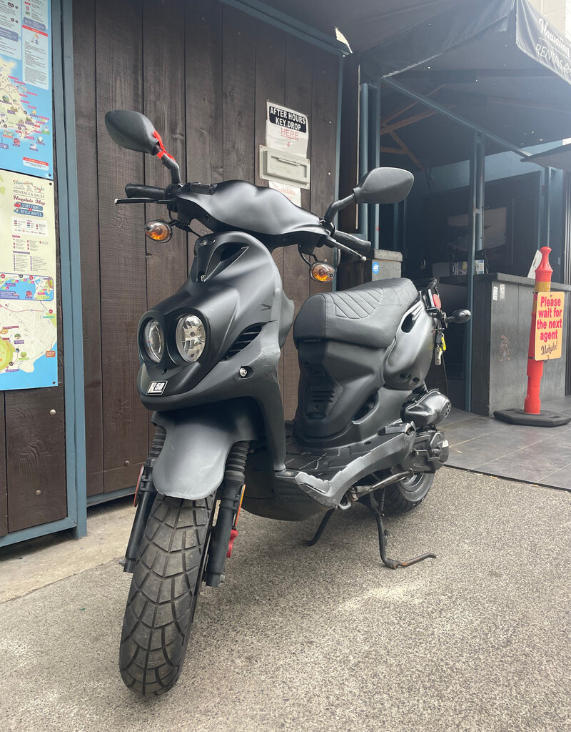 Genuine Scooters 2024 Black Genuine Roughhouse 50 cc Moped (R-127)