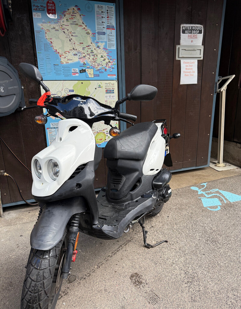 Genuine Scooters 2024 Black Genuine Roughhouse 50 cc Moped (R-129)