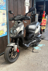 Genuine Scooters 2024 Matte Titanium Genuine Roughhouse Sport 50cc Moped (LX-69)