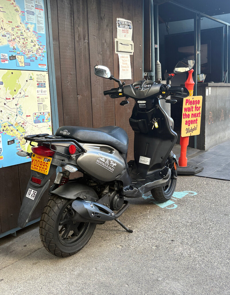 Genuine Scooters 2024 Matte Titanium Genuine Roughhouse Sport 50cc Moped (LX-69)