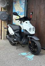 Genuine Scooters 2024 White Genuine Roughhouse 50cc Moped (R-131)