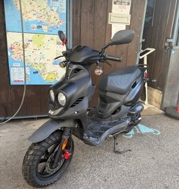 Genuine Scooters 2024 Black Genuine Roughhouse 50 cc Moped (BB5744)