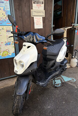 2023 White Genuine Roughhouse 50cc Moped B.B. (5190)