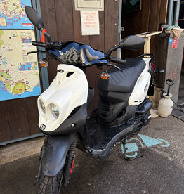 2023 White Genuine Roughhouse 50cc Moped B.B. (5190)